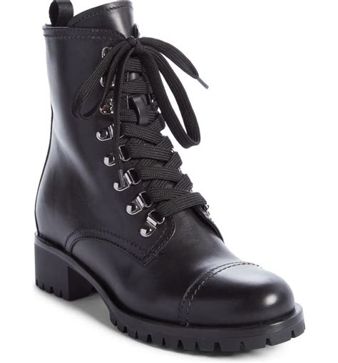 prada shearling booties|prada combat boots.